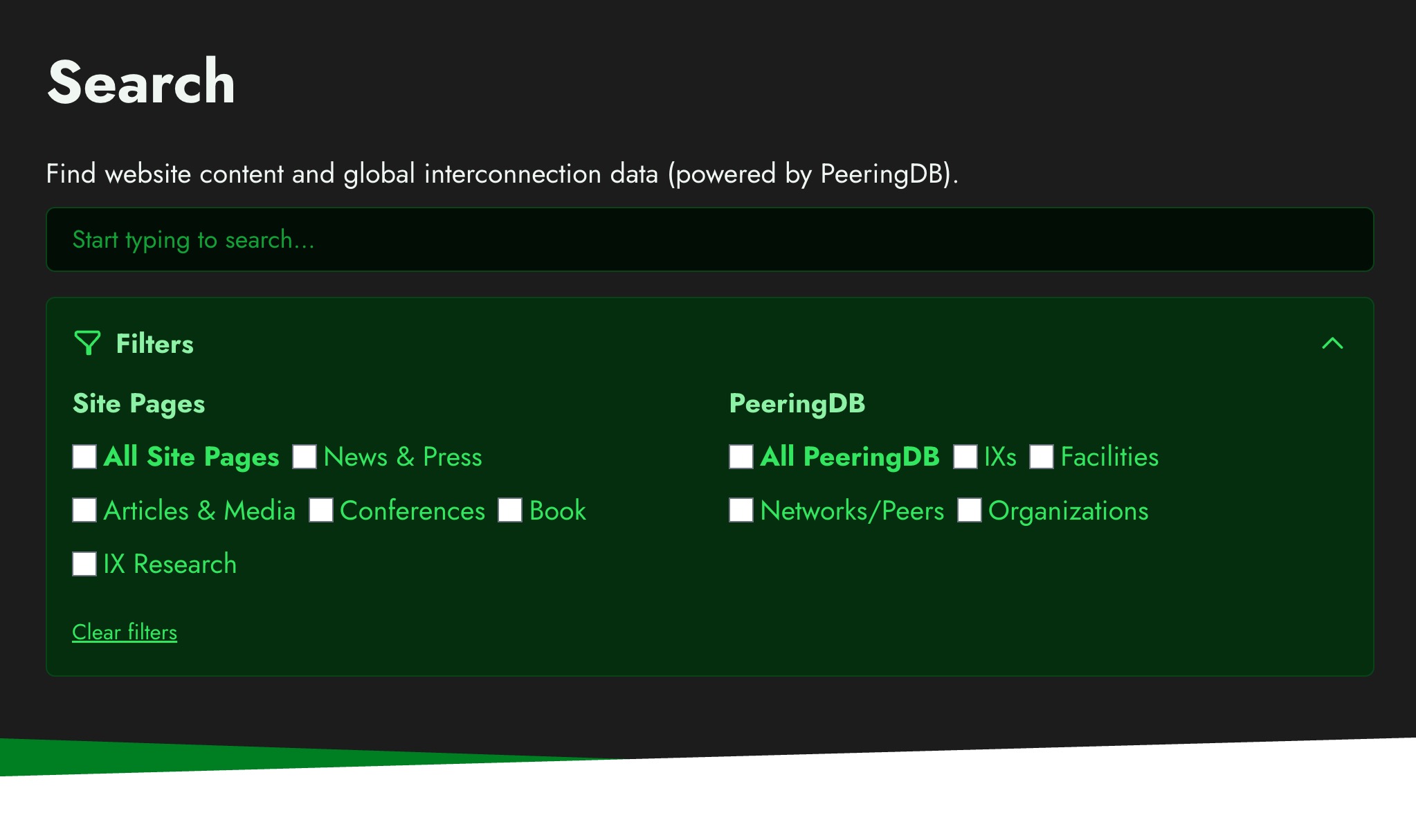 Infrastructure Search