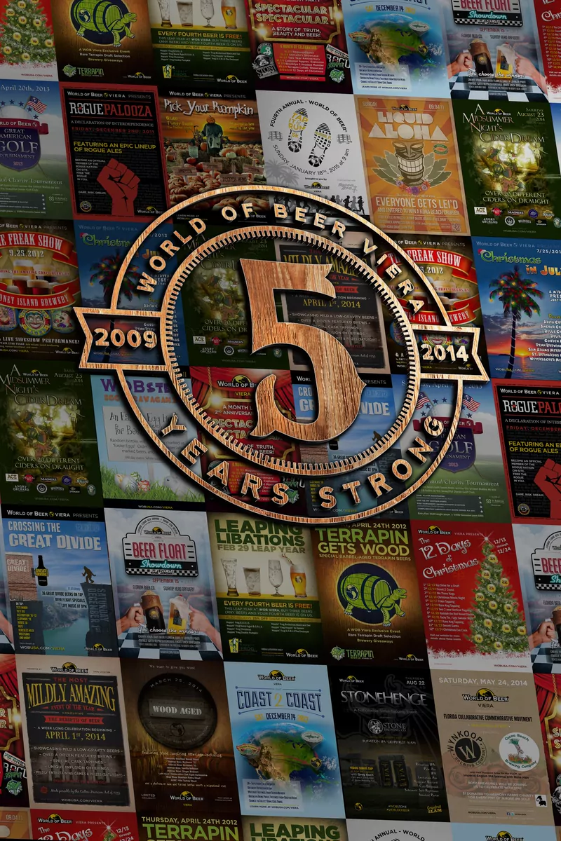 World of Beer — location anniversary event poster