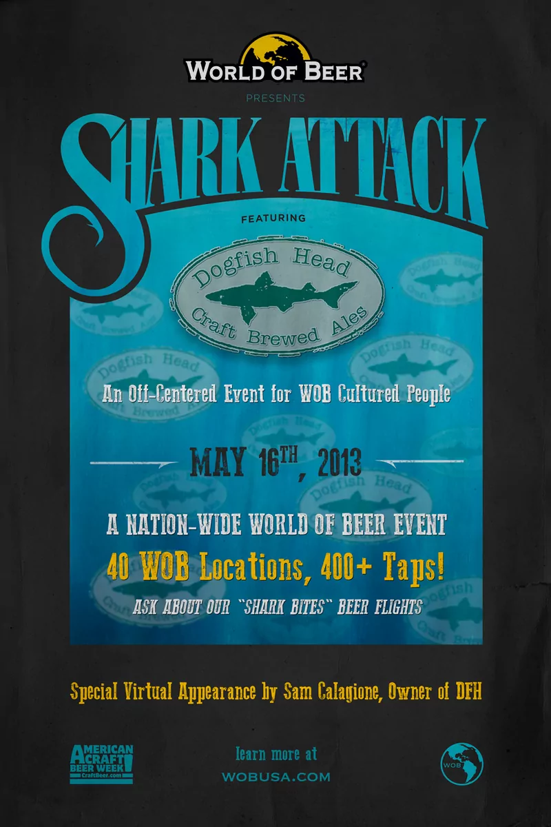 World of Beer — event poster co-branded with Dogfish Head