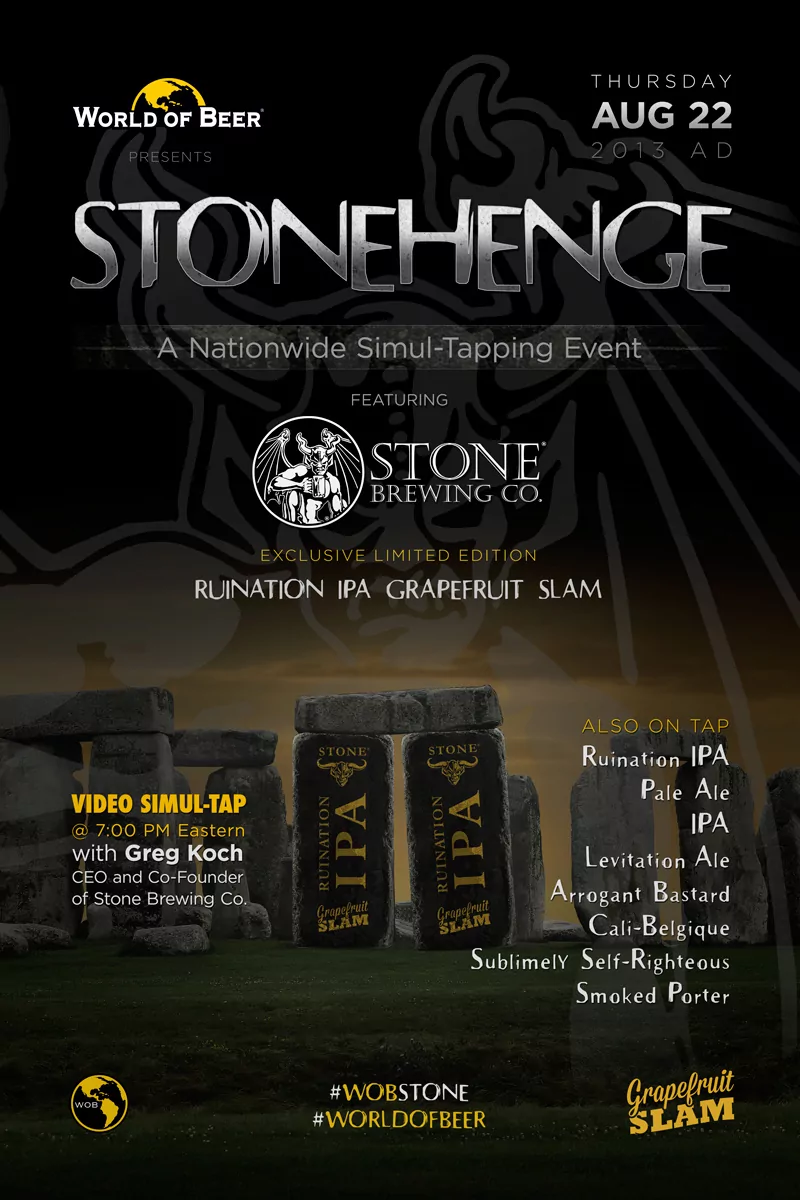 World of Beer — Stonehenge event poster